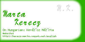 marta kerecz business card